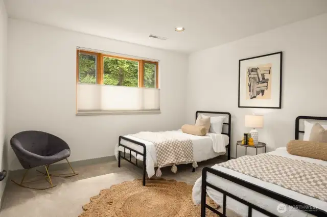 One of three bedrooms upstairs.