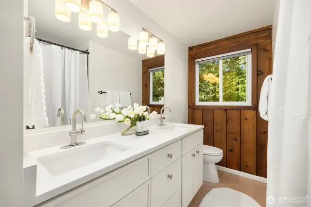 Updated hall bathroom.