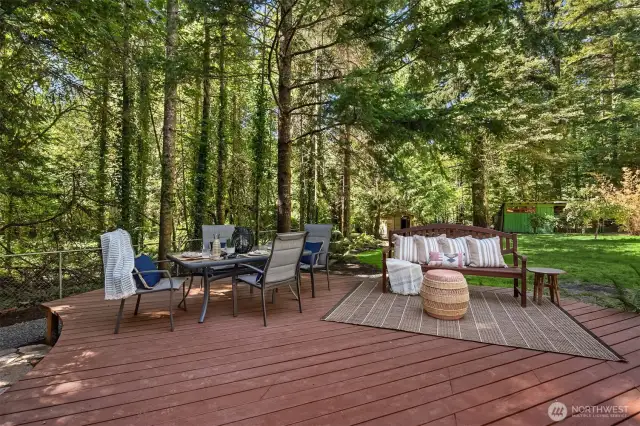 Back Deck in fenced in back yard