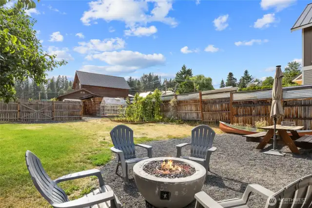 Completely fenced back yard and off street parking in the back.