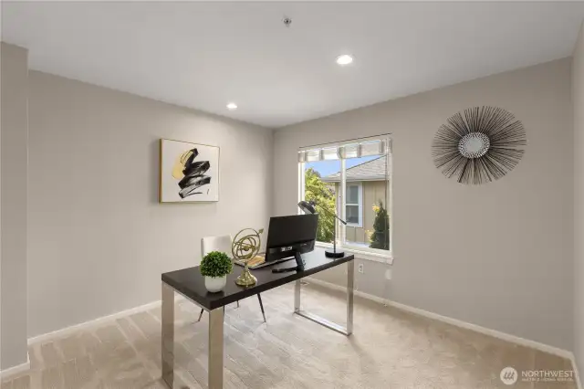 Upper-Level Open Den — great for a study nook, library, or lounge area