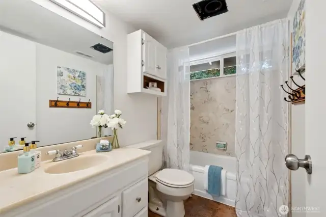 Upper full hall bath.