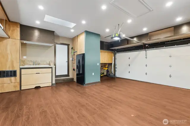 The garage! Includes large sink for washing dogs -- or lots of muddy projects!