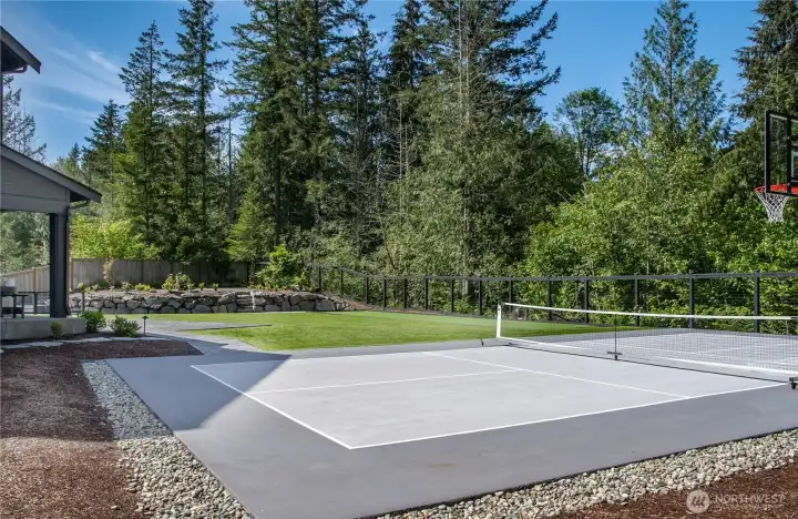 Polish your pickle ball skills, or there's a bocce court or basketball; it's ALL HERE!