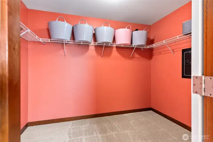 Check out the large primary walk-in-closet.