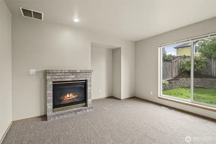 Plenty of room in family room for entertaining or relaxing
