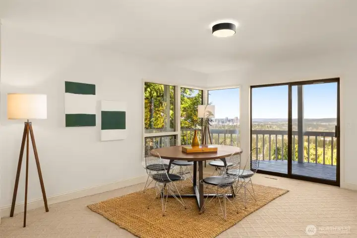 View from lower level living room!