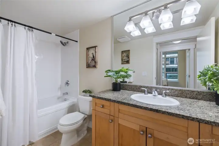 Full bathroom with tub