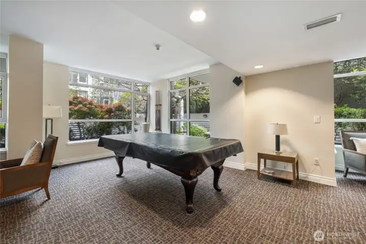 Pool table in the lounge