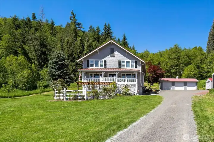 Home on five acres. Check out the Shop/garage, Boat storage, utility shed.
