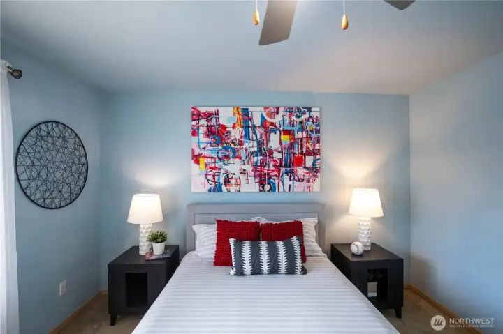 One of the 2 additional bedrooms on the upper floor.