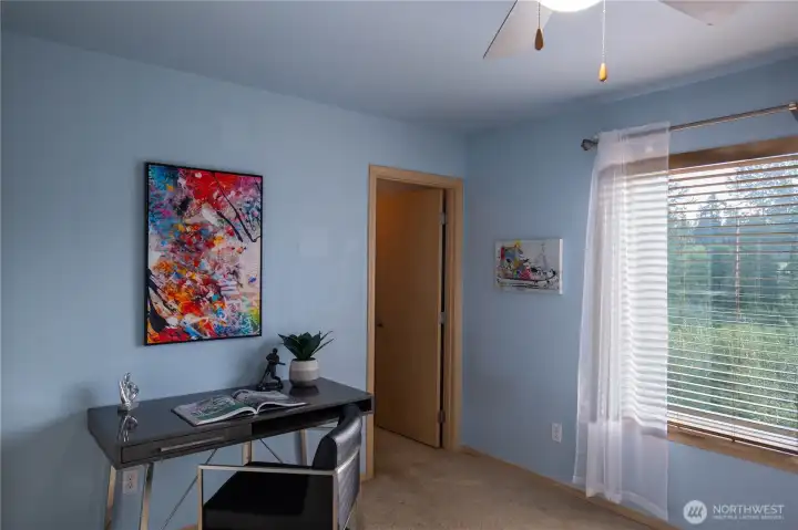 All bedrooms have walk-in closets and custom blinds throughout.