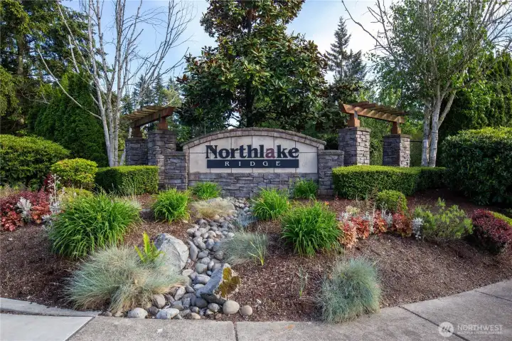 The beautiful Main entrance to the Northlake Ridge neighborhood greets you as you drive in.