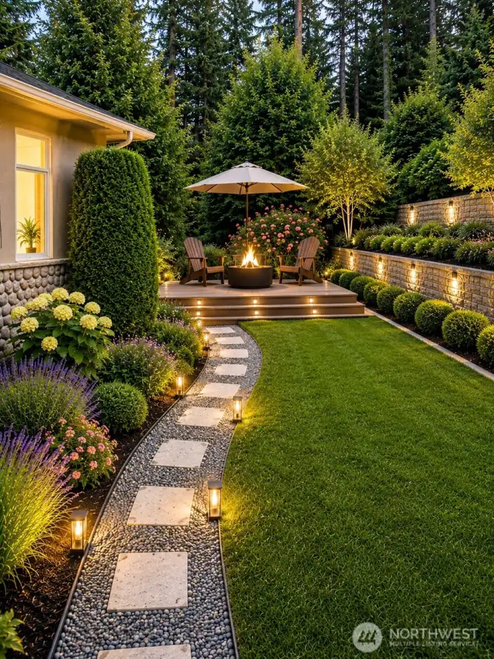 Conceptual Landscape Rendering- Possible Future Landscape Design (Buyer to Verify)