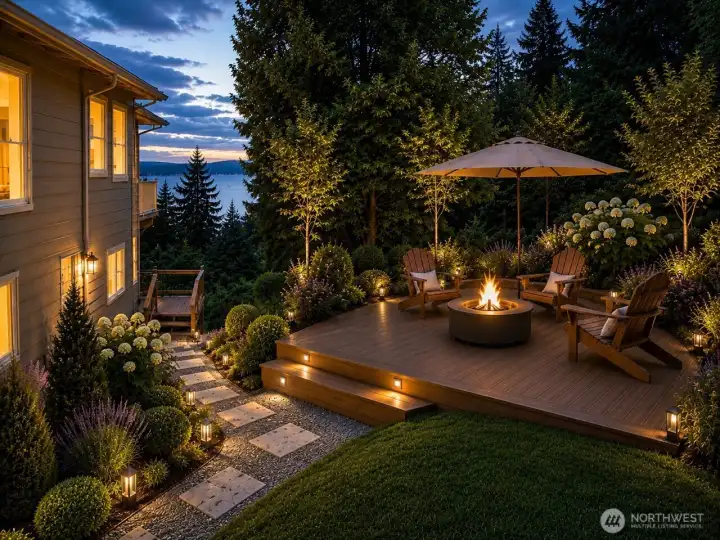 Conceptual Landscape Rendering- Possible Future Landscape Design (Buyer to Verify)