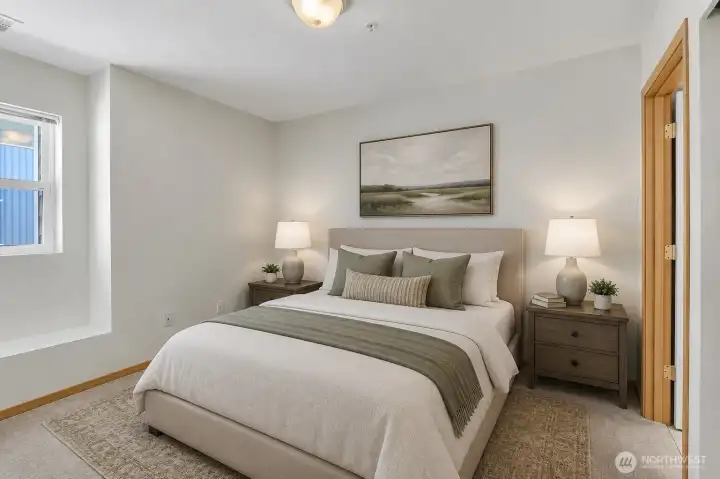 Bedroom 2 with access to the hall bath. *Virtually staged* Bedroom 2 with access to the hall bath. *Virtually staged*
