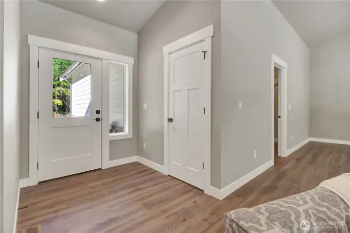 Spacious entry with coat closet!