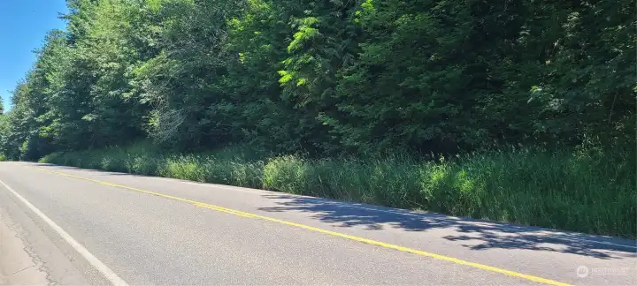 View looking from opposite side of road