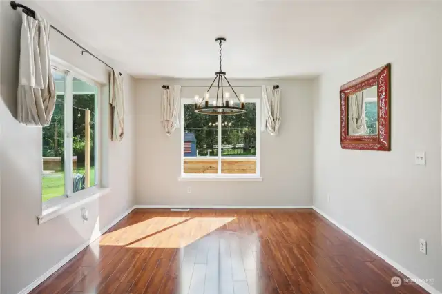 Formal dining room attached to your living room and kitchen for convenience.