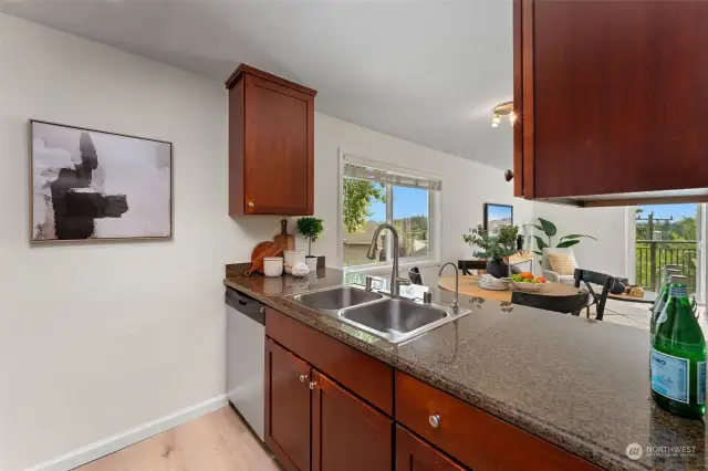 Lots of counter space and cabinet storage