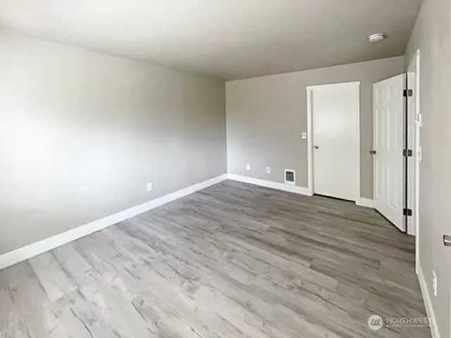 One of two Unit A bedrooms.
