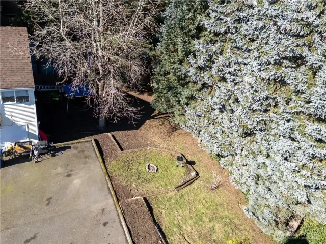 Spacious, level lot.