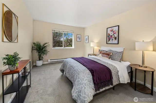 Oversized Bedroom has room for a king sized bed!