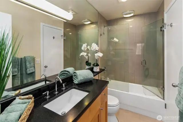 Spa Like bath with a soaker tub.