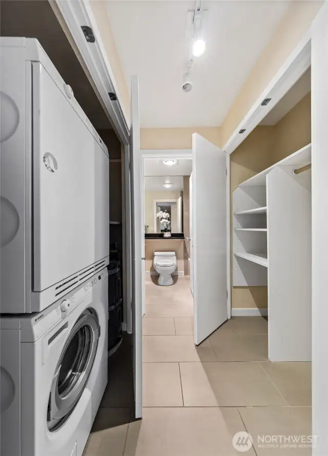 In unit laundry and more closet space!