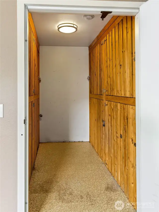 Your storage is conveninetly located on the same floor as the unit.