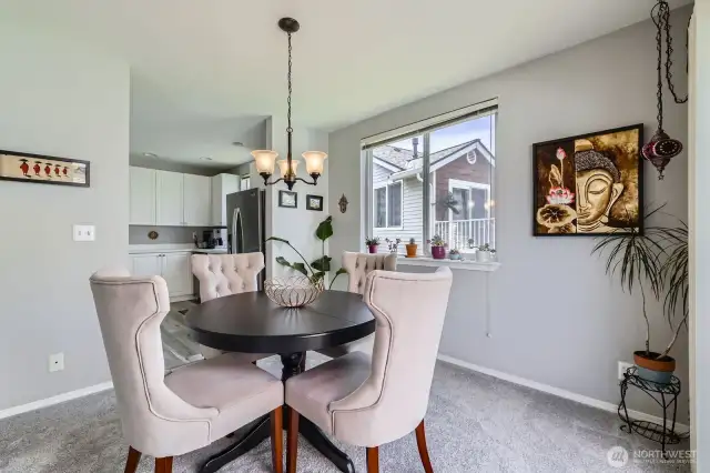Plenty of space for a larger table or a buffet.
