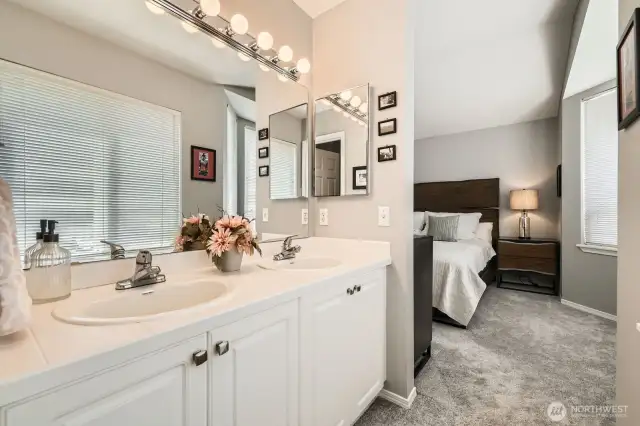Primary bath with double sinks!