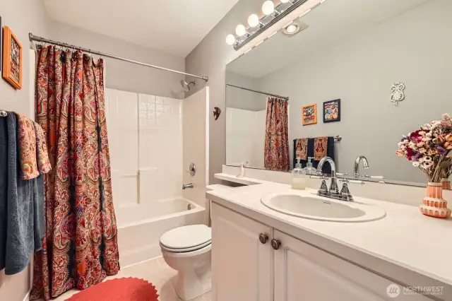 Main bath with large vanity!