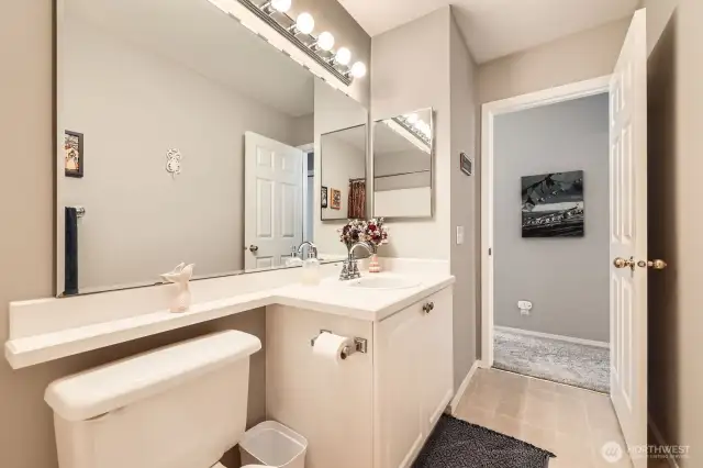 Main bath off hallway.