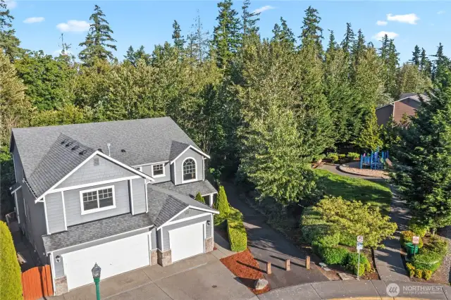 Walking trails and playground just outside your door!