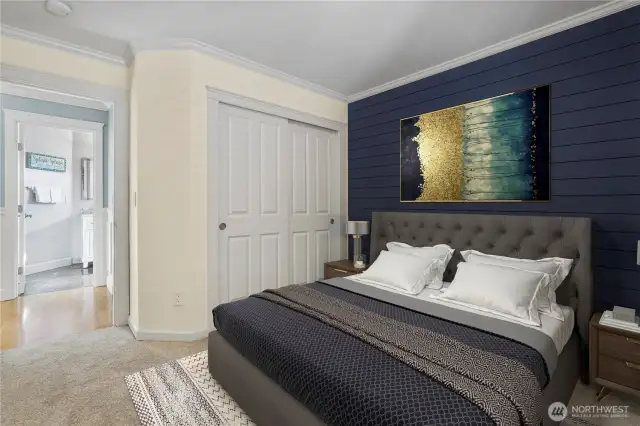 Virtual staging for additional upstairs bedroom.