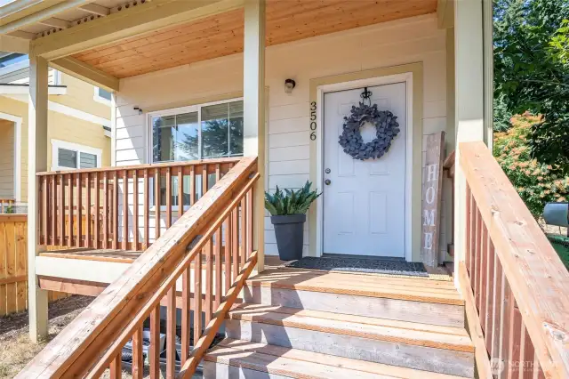 Welcoming front porch.