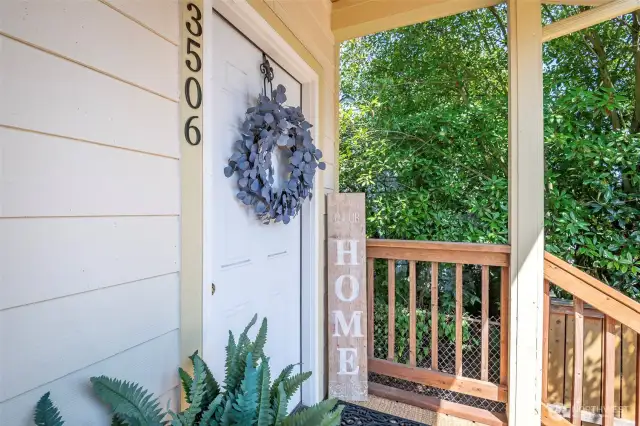 Front door entrance for the main floor unit.