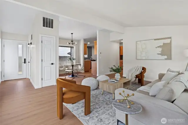Open Concept with Vaulted ceilings through out the home!