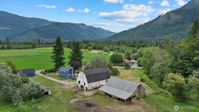 Privacy abounds w/ picturesque Mountain views  & room to roam.