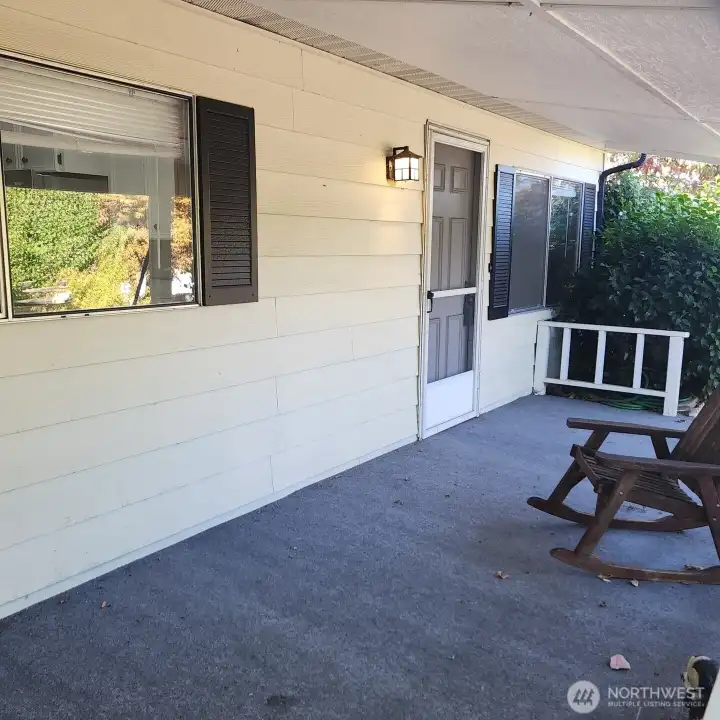 Entry and covered front porch