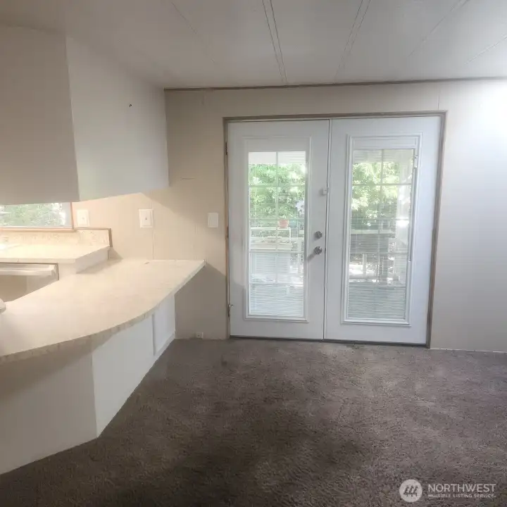 French doors to front porch