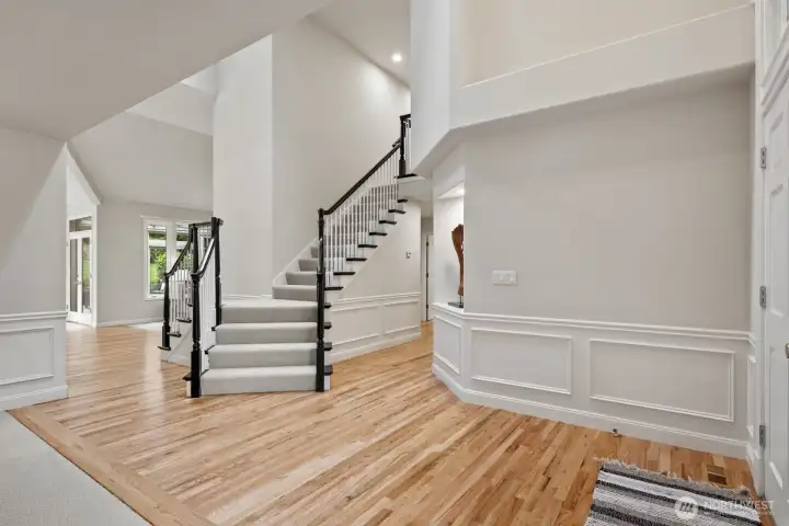 Recently refinished hardwood floors through the main floor.