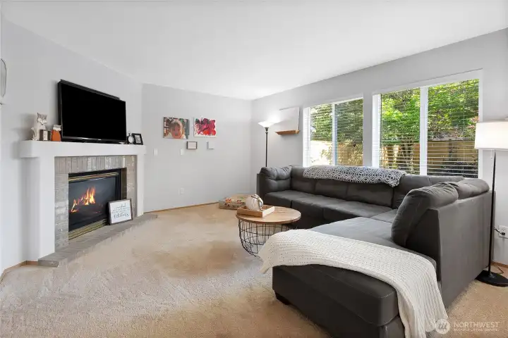 The family room off the kitchen is also very nice sized.