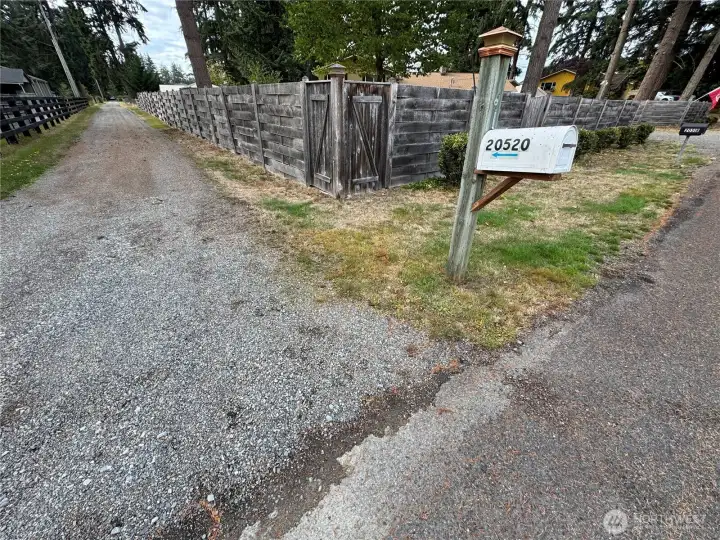 Driveway to the property.