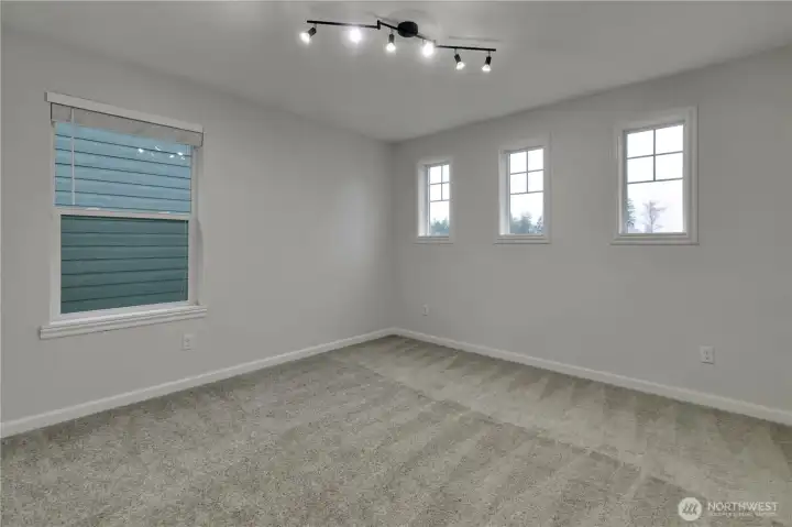 Seconary bedroom used and as office space~ not staged