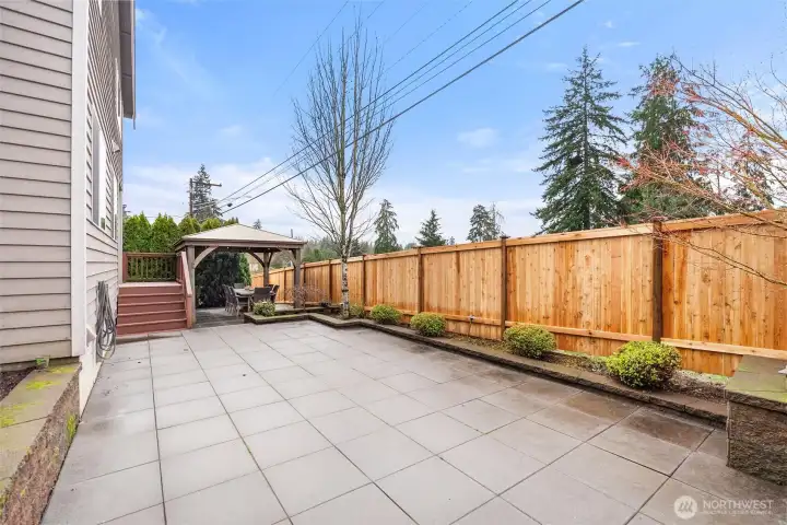 Low maintenance, entertainment-sized patio