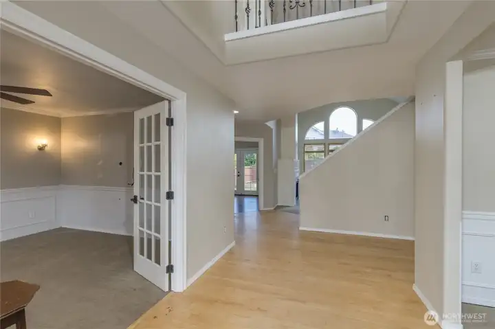 Soaring 2-story entrance