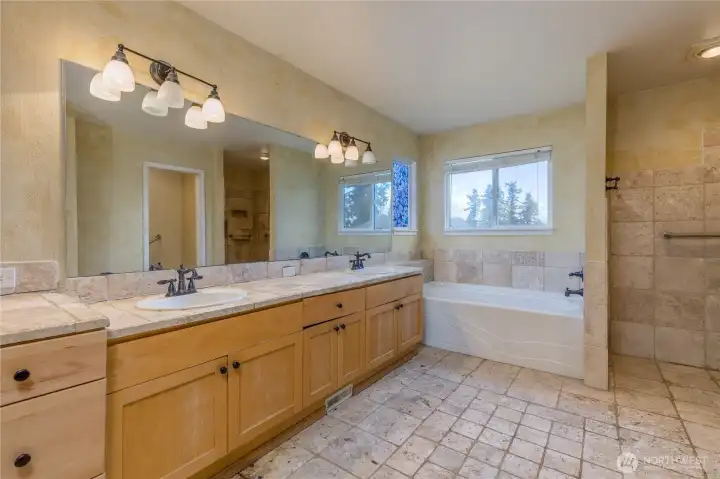 Huge 5-piece primary bathroom