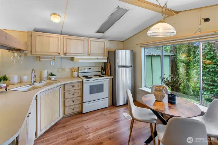 View of the Kitchen as you walk in the front door.